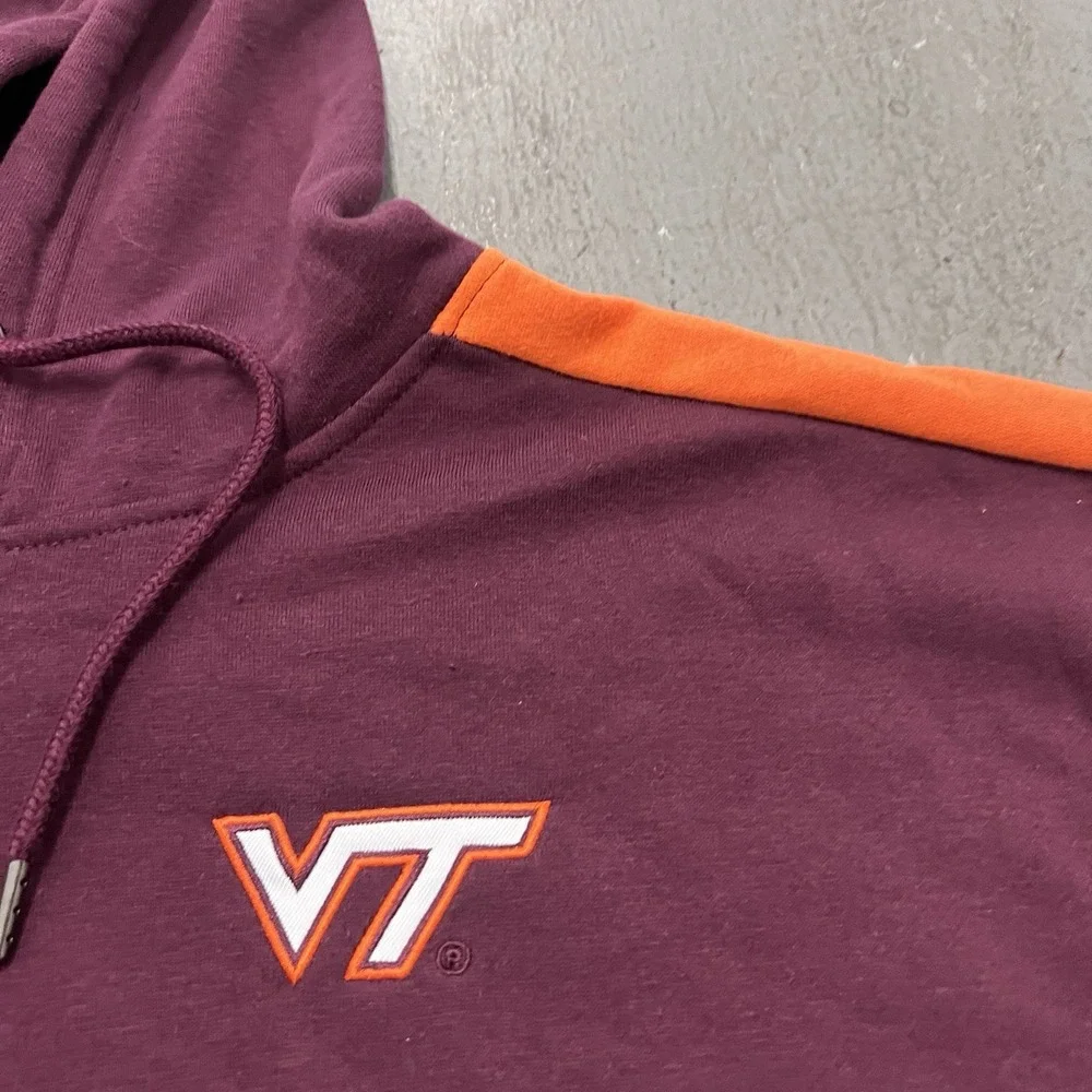 Colosseum Virginia‎ Tech Hokies Women's Cropped Hoodie Blue Red Size Large